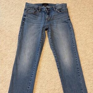 Banana Republic Slightly Distressed Girlfriend Jeans with Raw Hem